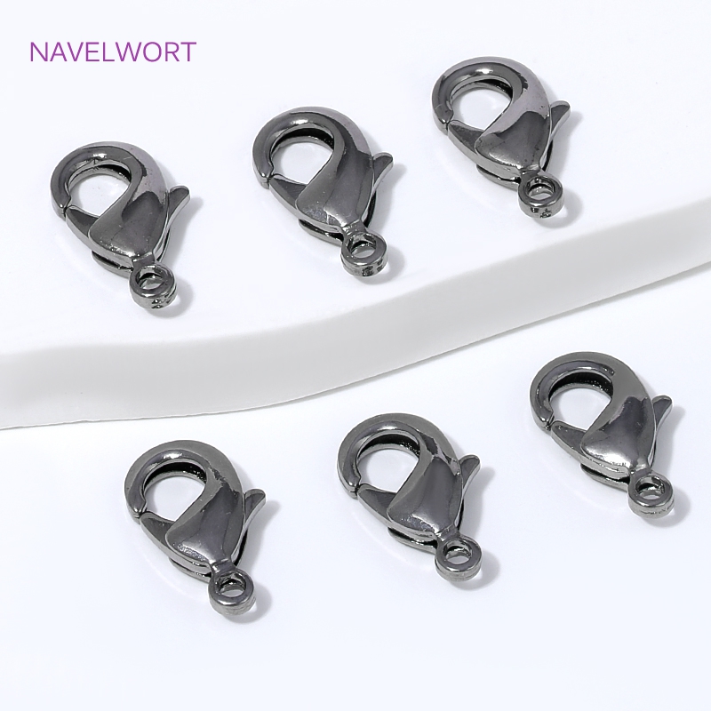 Jewelry Making Articles - Black Plated Brass 12mm Lobster Clasp