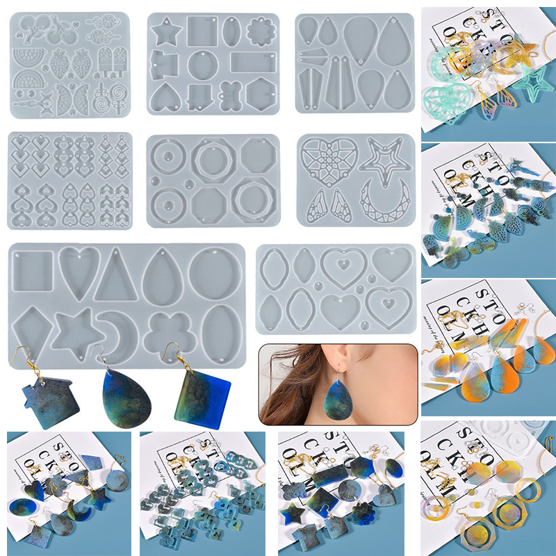 Jewelry Making Techniques - Earring Pendant Silicone Mold Round Heart
