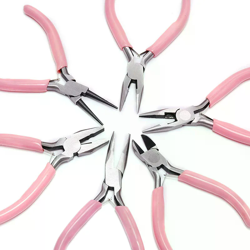 Jewelry Making Needle Nose Pliers - Multi‑Type Mini Jewelry Making Pliers Diagonal/Round/Bent/Needle