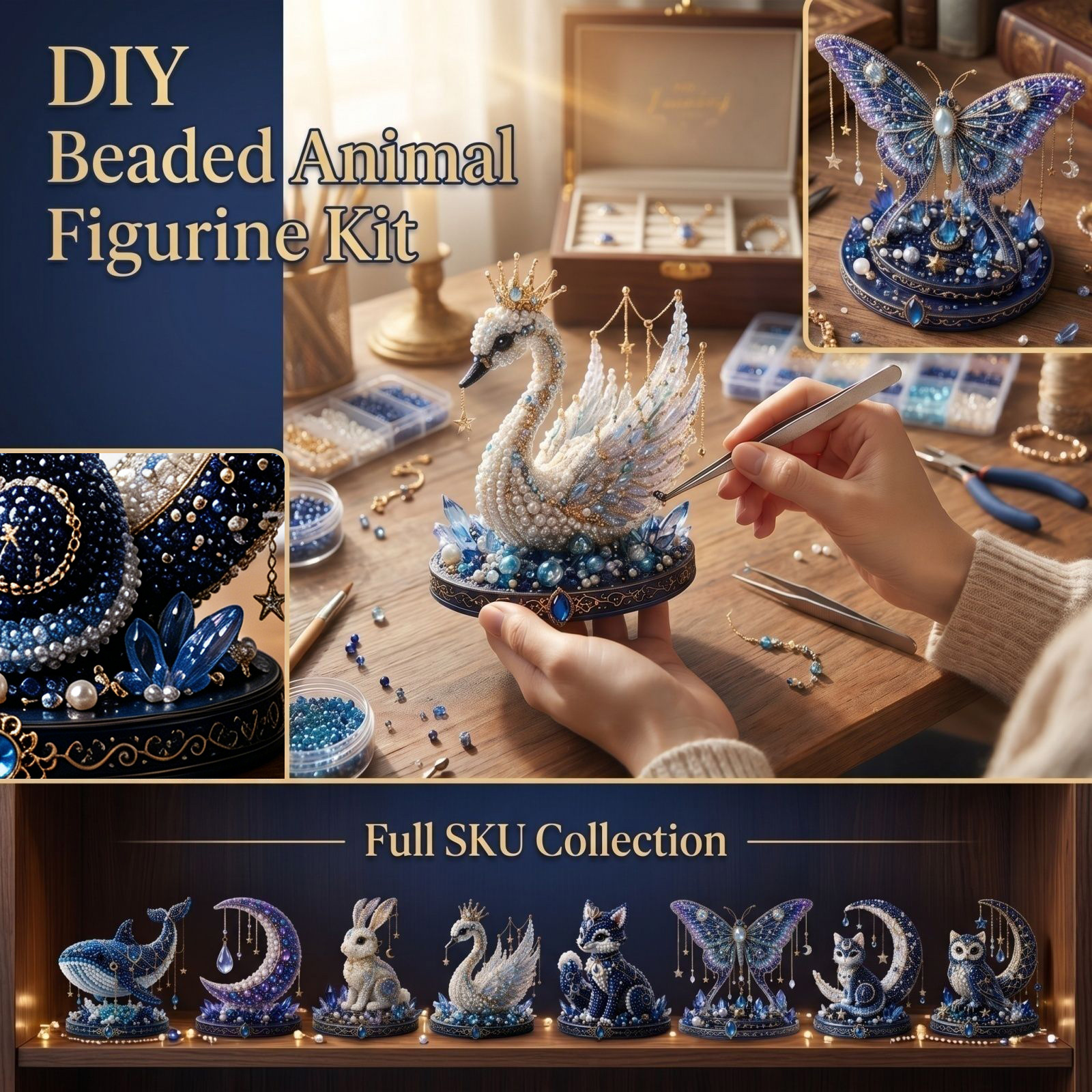 Jewelry Making Party For Adults - Beaded Figurine Creative Hobby Animal Jewelry