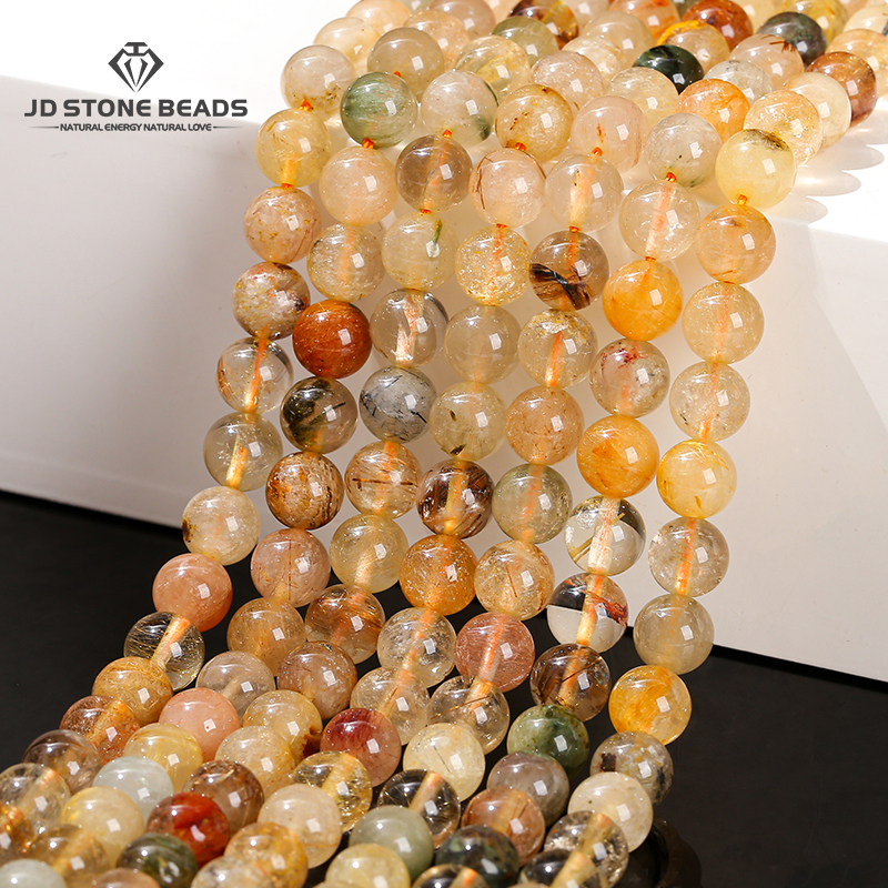 Crystal Bead Mix - Natural Stone Mixed Rutilated Quartz Bead