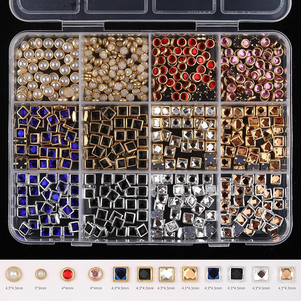 12 Colors Mixed Nail Crystal G - Crystal Bead Mix avis et prix