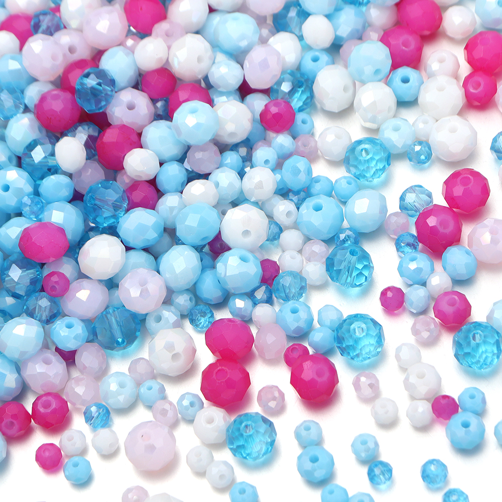 100-200pcs/lot 4/6/8mm Pink Bl - Crystal Bead Mix avis et prix