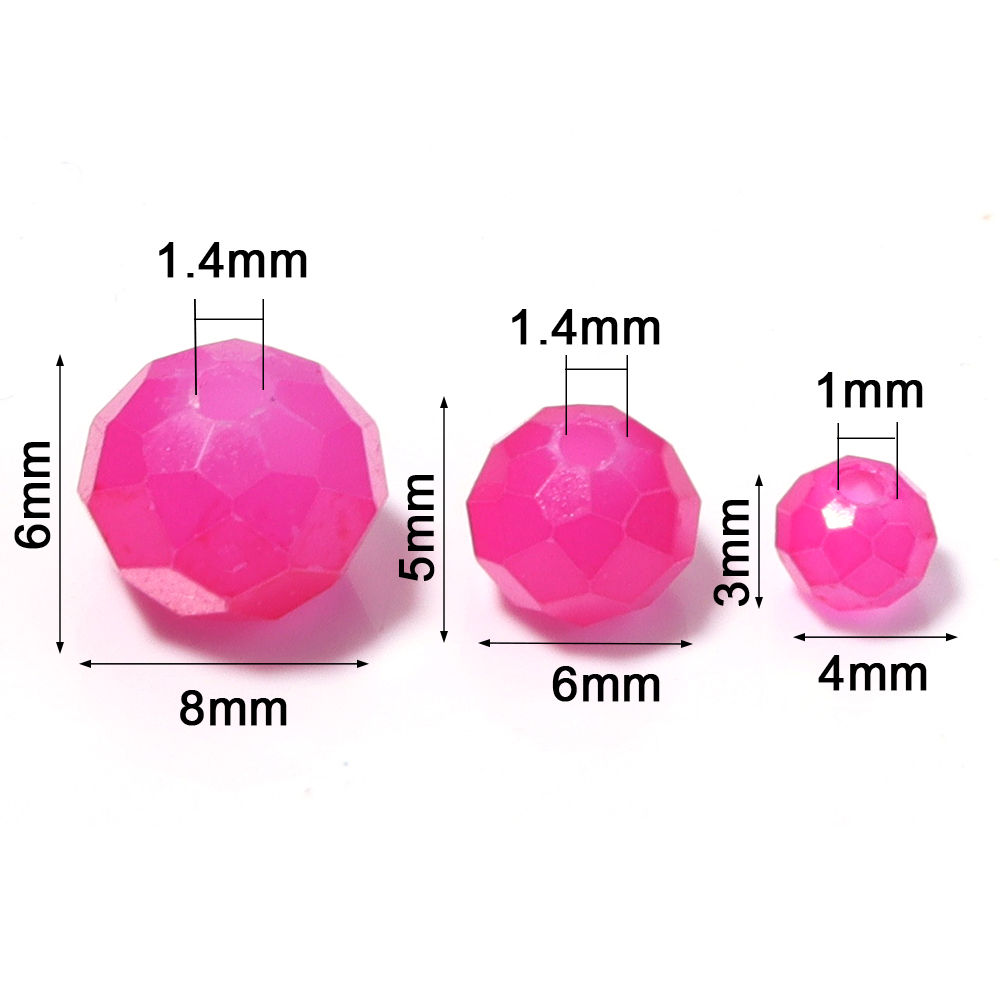 100-200pcs/lot 4/6/8mm Pink Bl - Crystal Bead Mix avis et prix