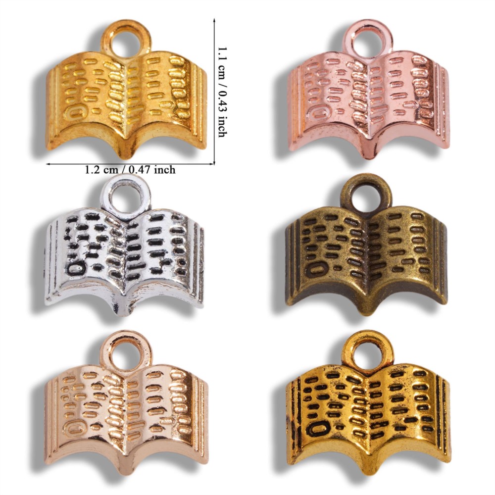 10/20/100pcs Charms Open Book  - Jewelry Making Books avis et prix