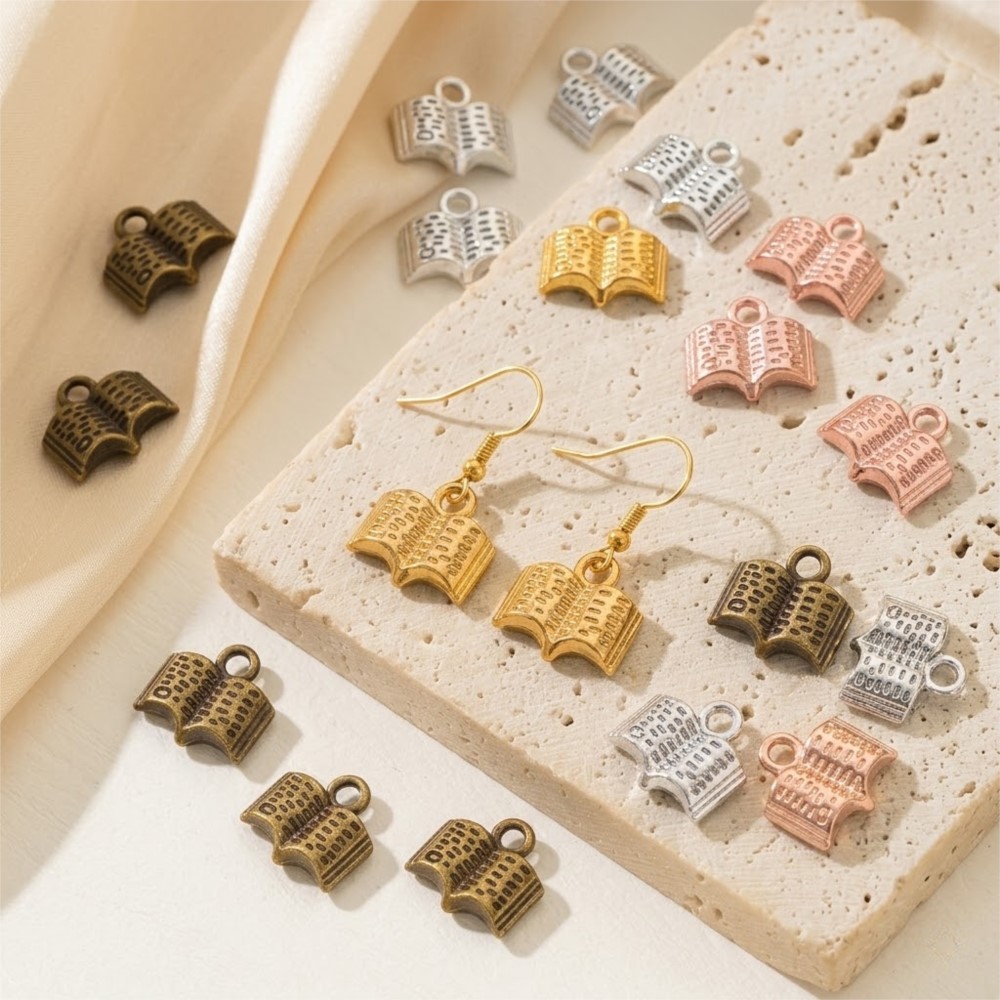 10/20/100pcs Charms Open Book  - Jewelry Making Books avis et prix