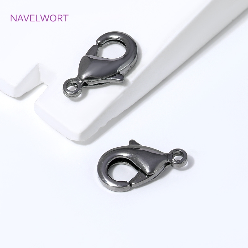 Black Plated Brass 12mm Lobste - Jewelry Making Articles avis et prix