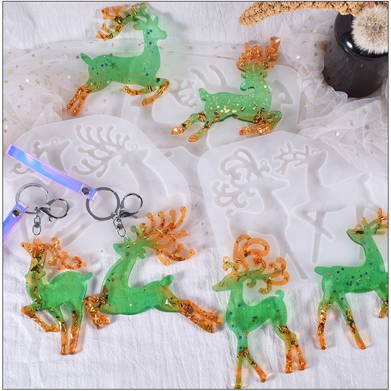 Christmas Elk Epoxy Resin Mold - Jewelry Making Techniques avis et prix