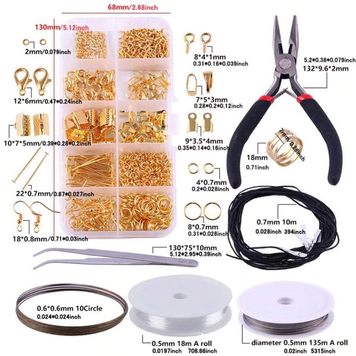 900pcs DIY Jewelry Findings Ki - Jewelry Making Ring Tool avis et prix