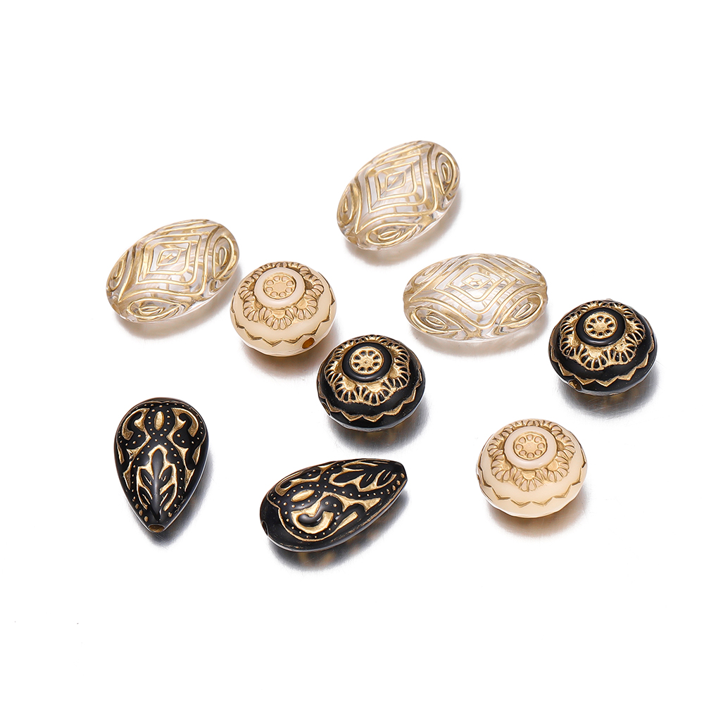 20Pcs Retro Color Drawing Flat - Jewelry Making Drawing avis et prix
