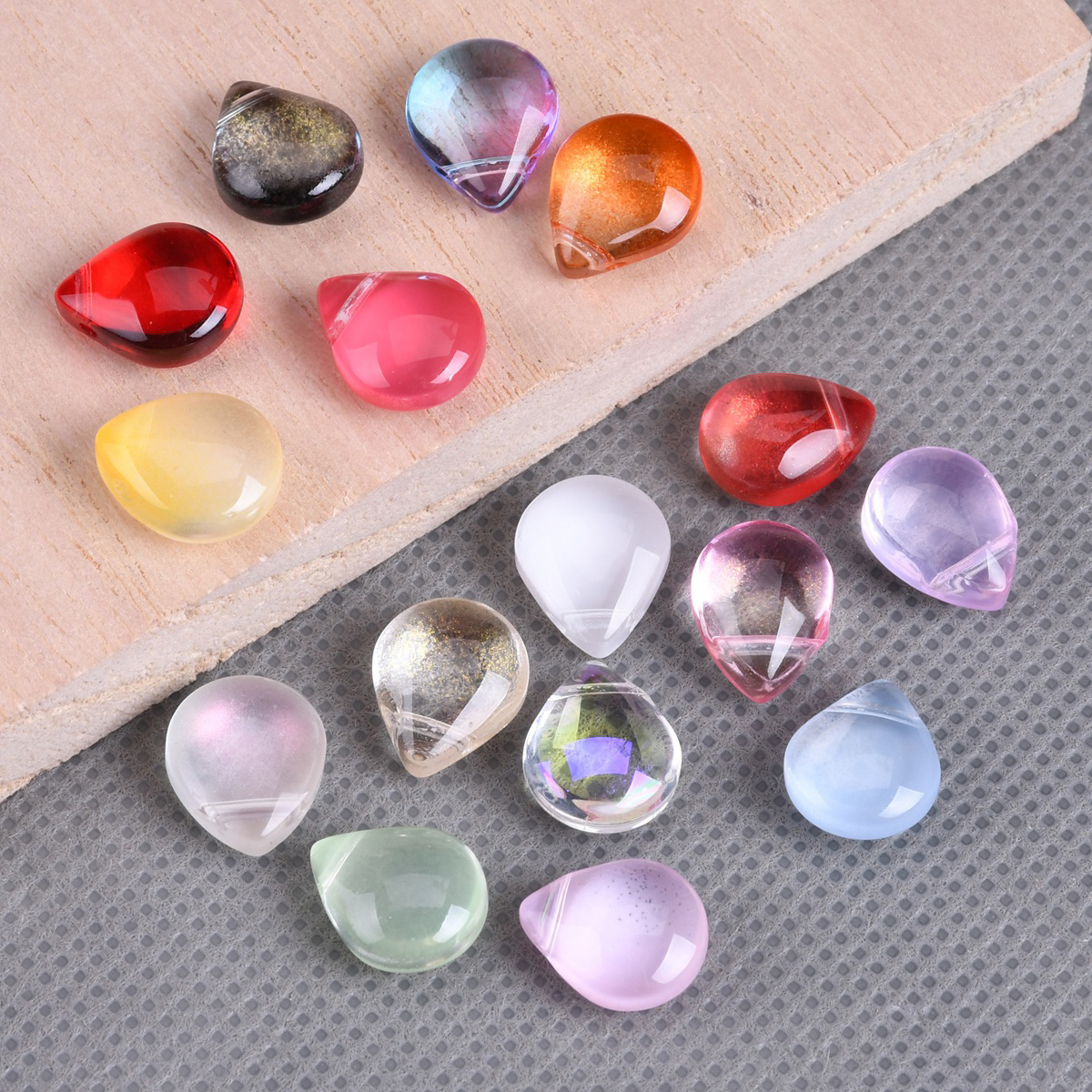10pcs Flat Teardrop Shape 10x1 - Crystal Bead Mix avis et prix