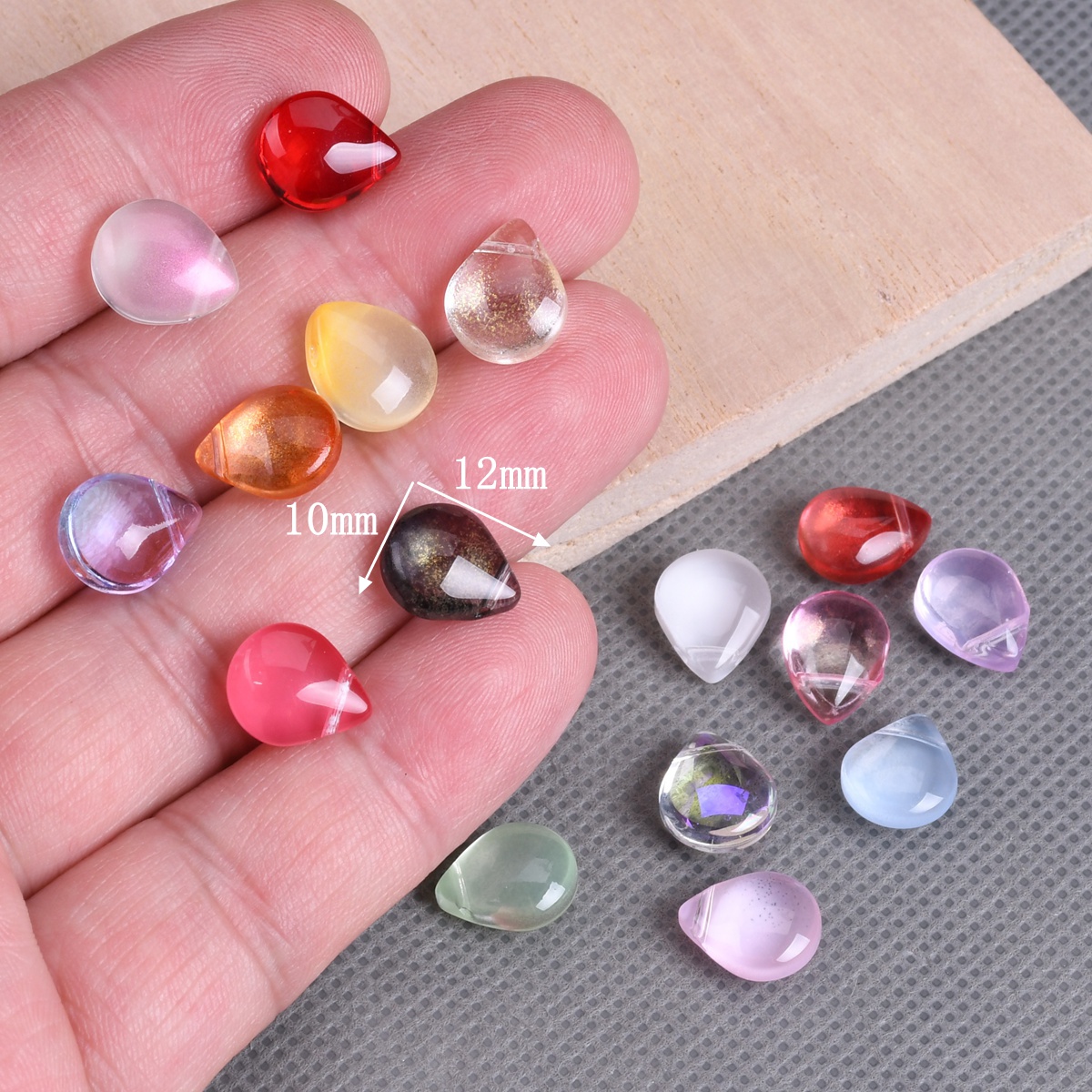 10pcs Flat Teardrop Shape 10x1 - Crystal Bead Mix avis et prix