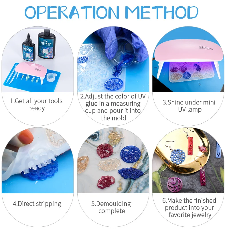 Hard UV Resin Glue Kit Fast Cu - Jewelry Making Techniques avis et prix