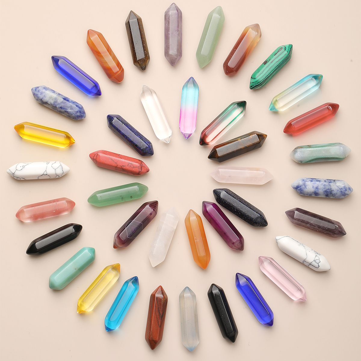 10 Pcs/lot Hexagonal Column Na - Crystal Bead Mix avis et prix