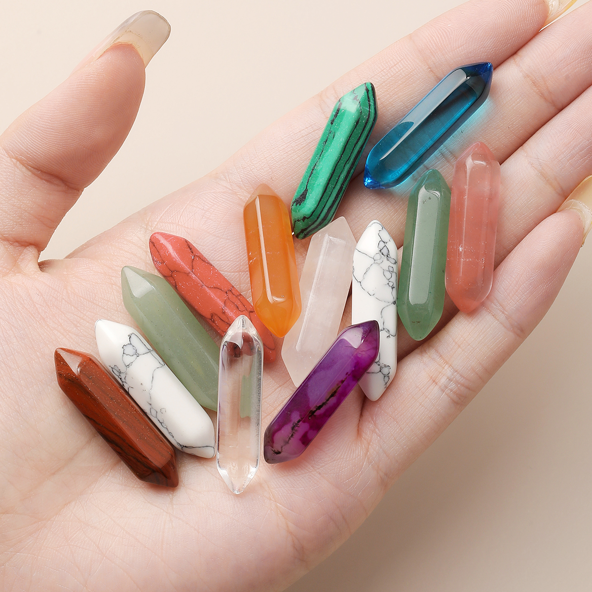 10 Pcs/lot Hexagonal Column Na - Crystal Bead Mix avis et prix