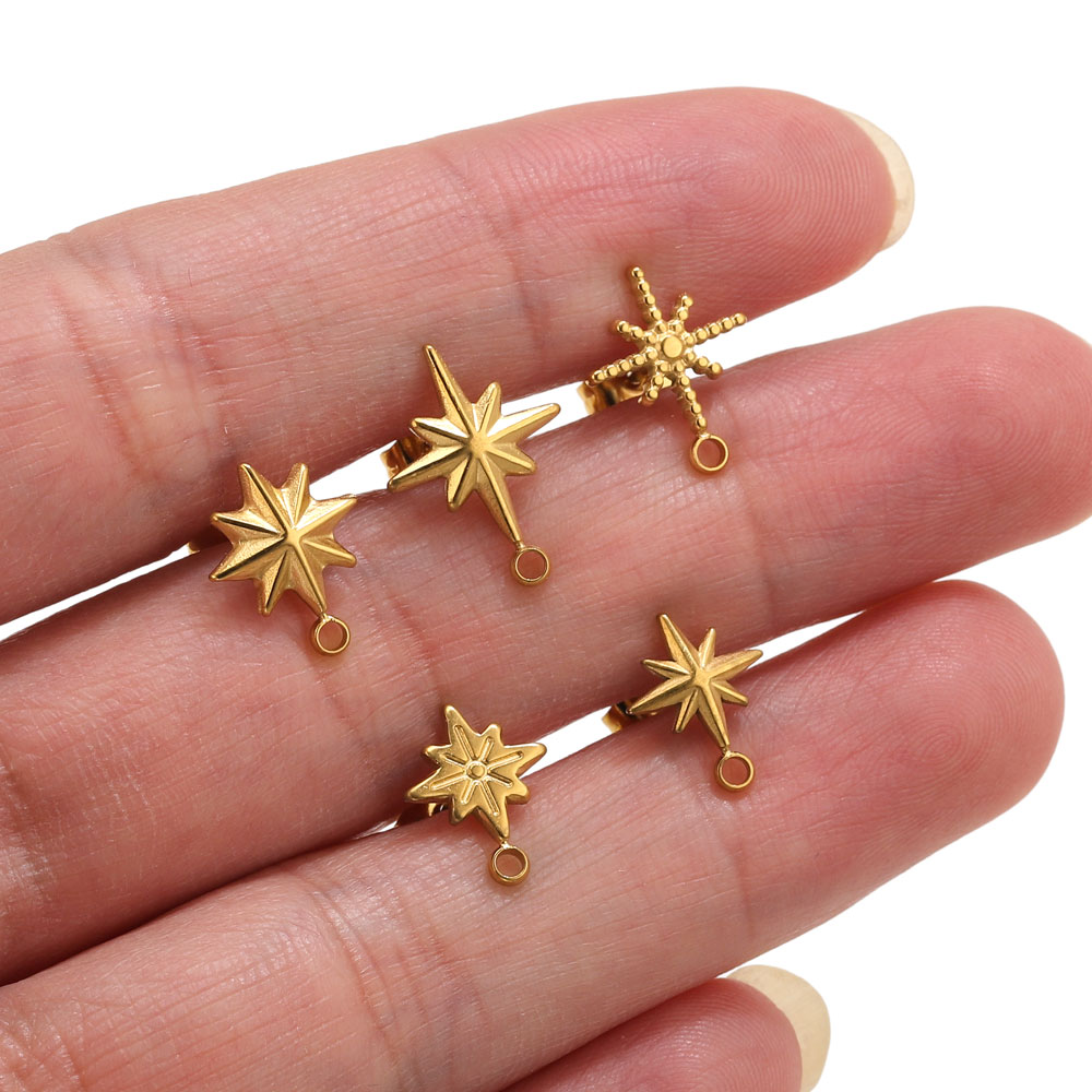 6pcs Stainless Steel Star Earr - Jewelry Making Techniques avis et prix