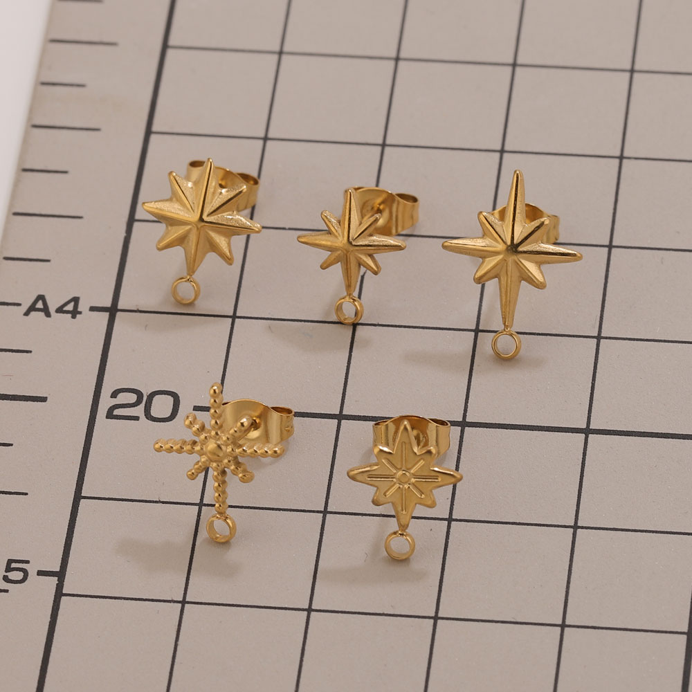 6pcs Stainless Steel Star Earr - Jewelry Making Techniques avis et prix
