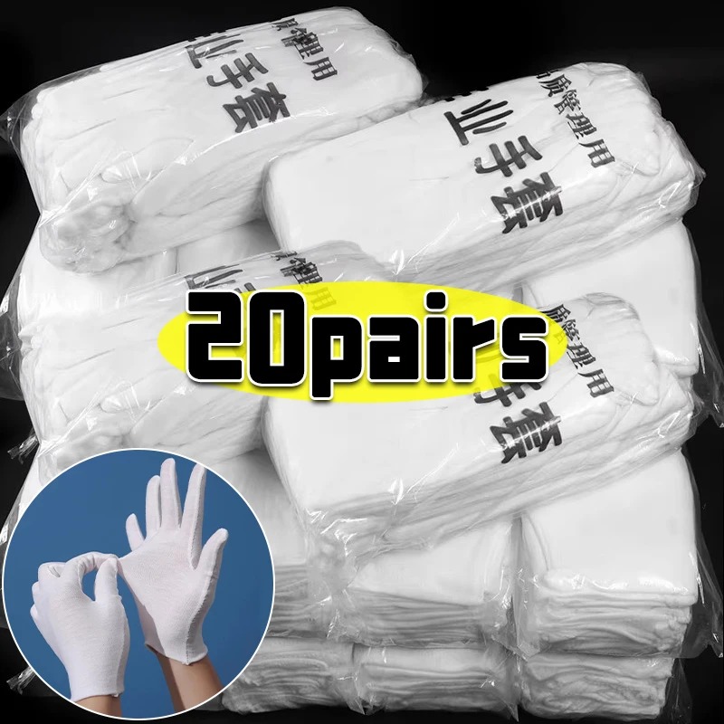 1-20pairs White Cotton Work Gl - Jewelry Making Gloves avis et prix