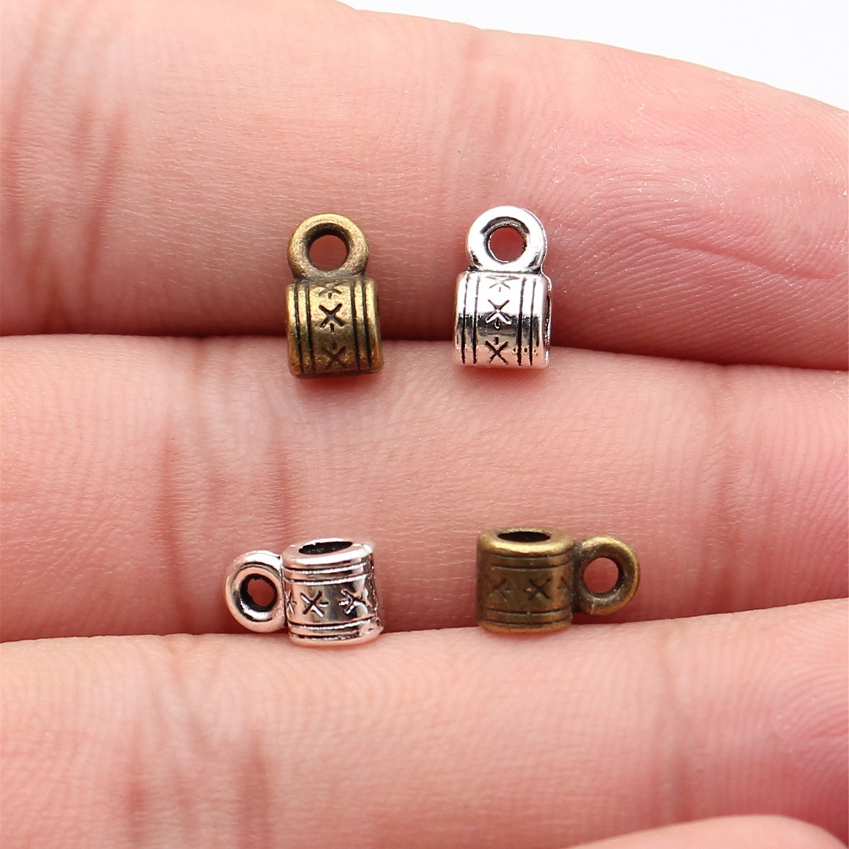 Double Hollow Heart Large Hole - Jewelry Making Supplies avis et prix