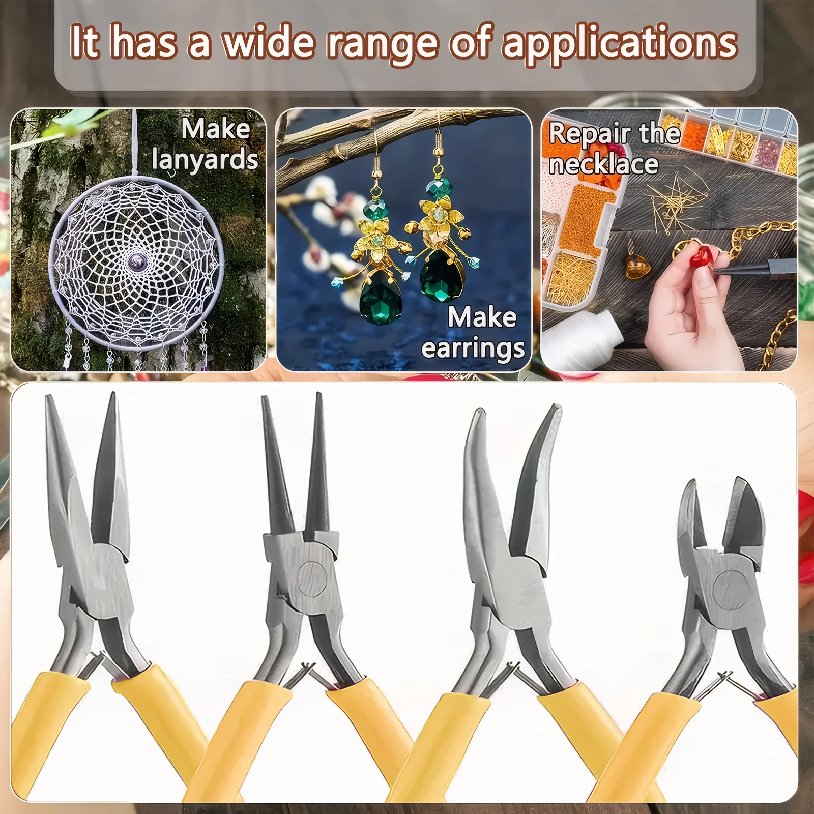 6/4/1pcs yellow Jewelry Making - Jewelry Making Needle Nose Pliers avis et prix