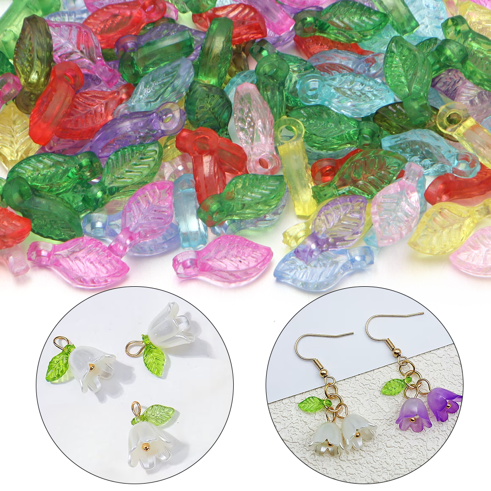 200pcs/lot Green Leaves Glass  - Crystal Bead Mix avis et prix