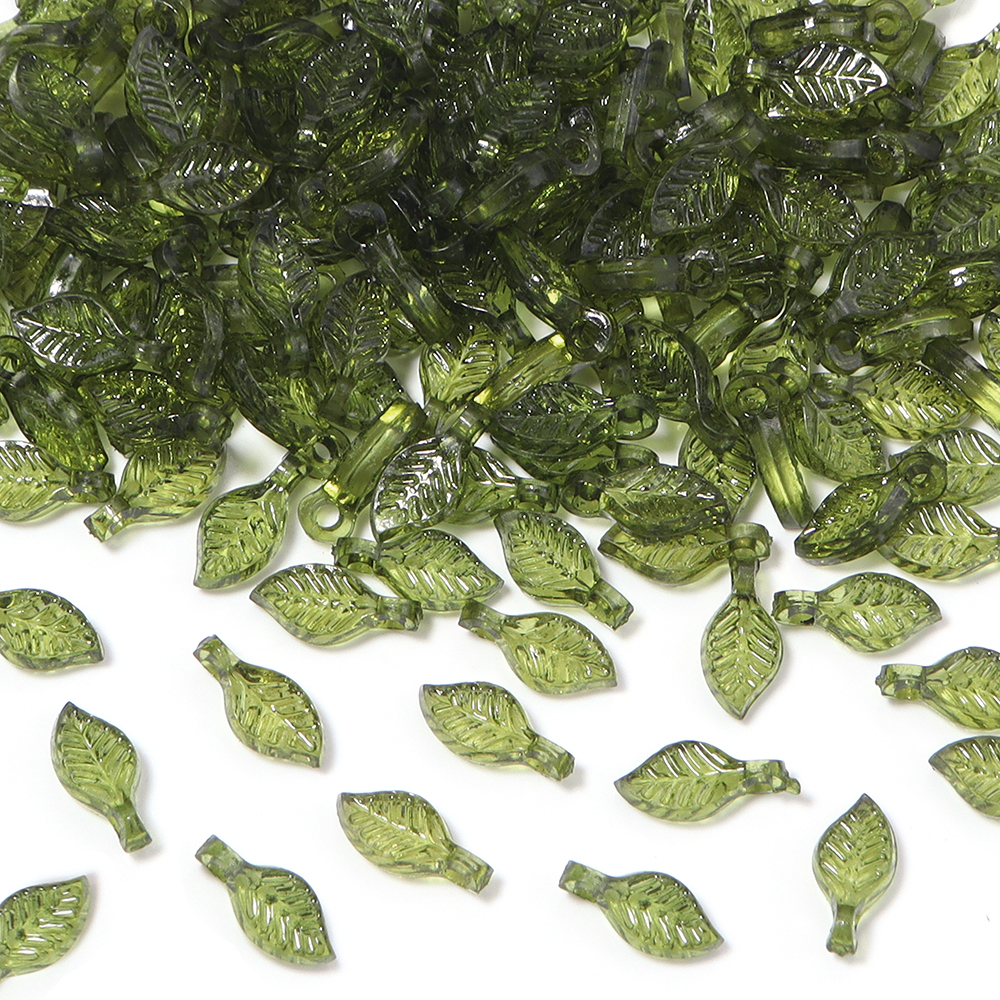 200pcs/lot Green Leaves Glass  - Crystal Bead Mix avis et prix