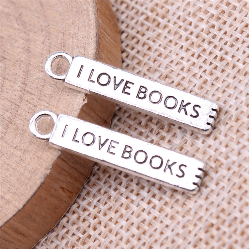 20pcs/lot I Love Books Charms  - Jewelry Making Books avis et prix