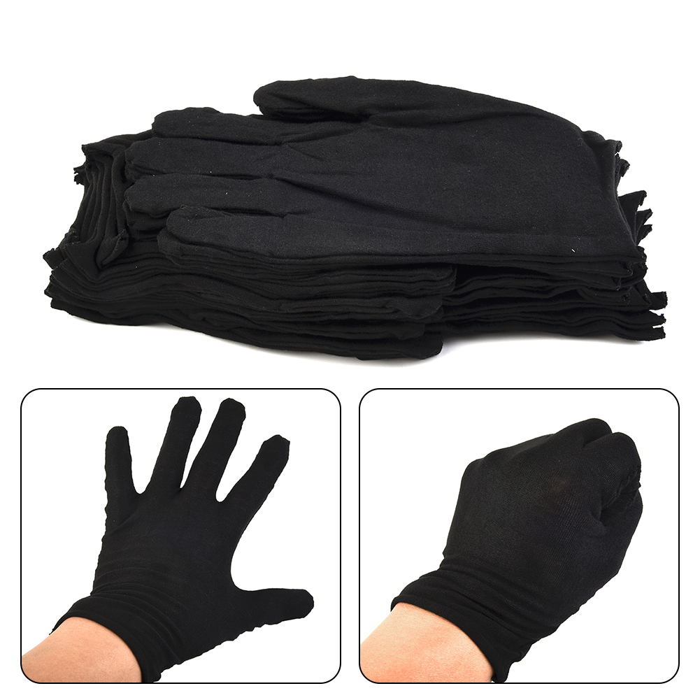 12 Pairs Black Cotton Gloves S - Jewelry Making Gloves avis et prix