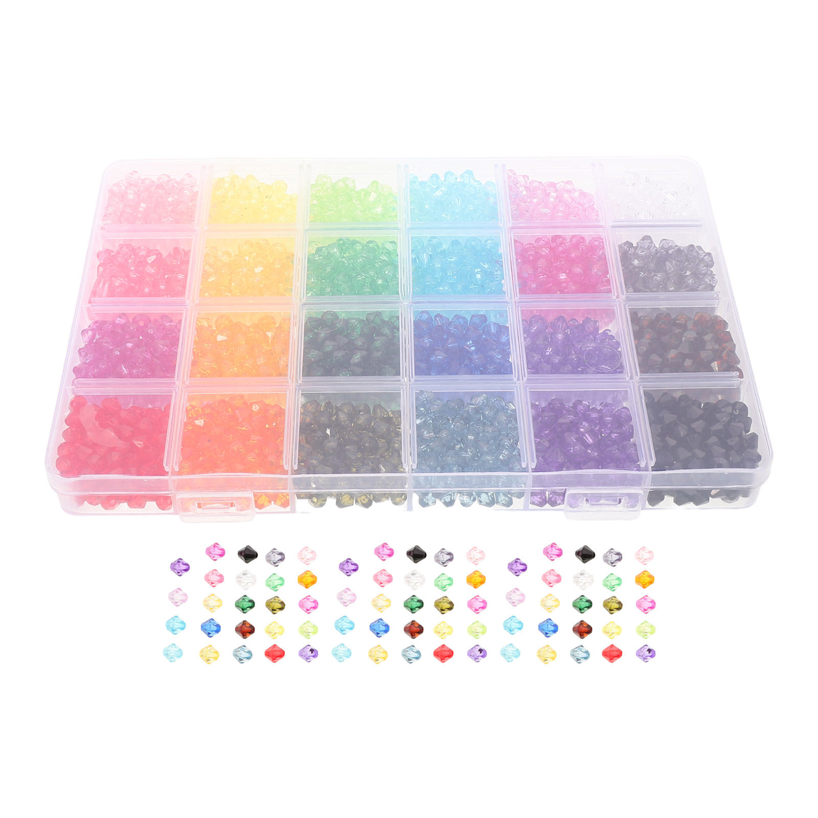 2160Pcs Crystal Acrylic Beads  - Crystal Bead Mix avis et prix