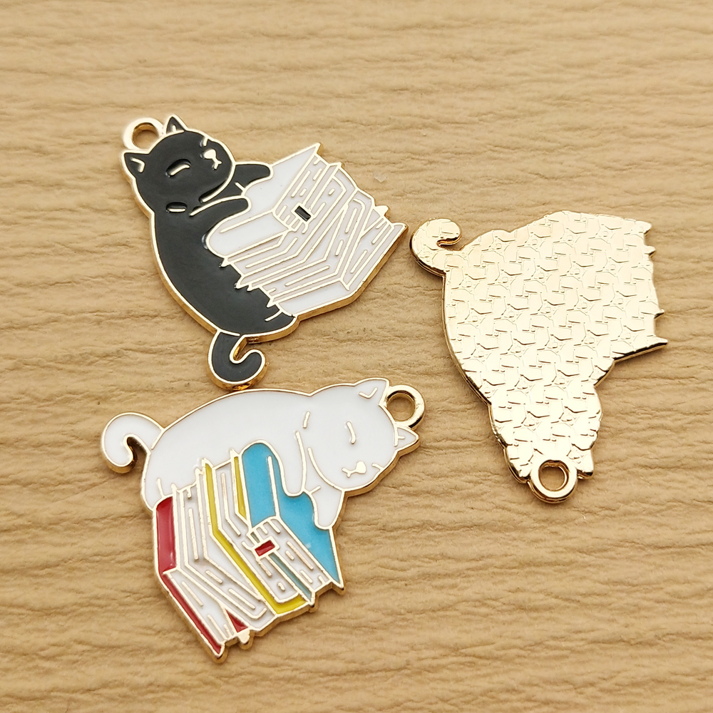 10pcs Book Cat Charm Jewelry A - Jewelry Making Books avis et prix