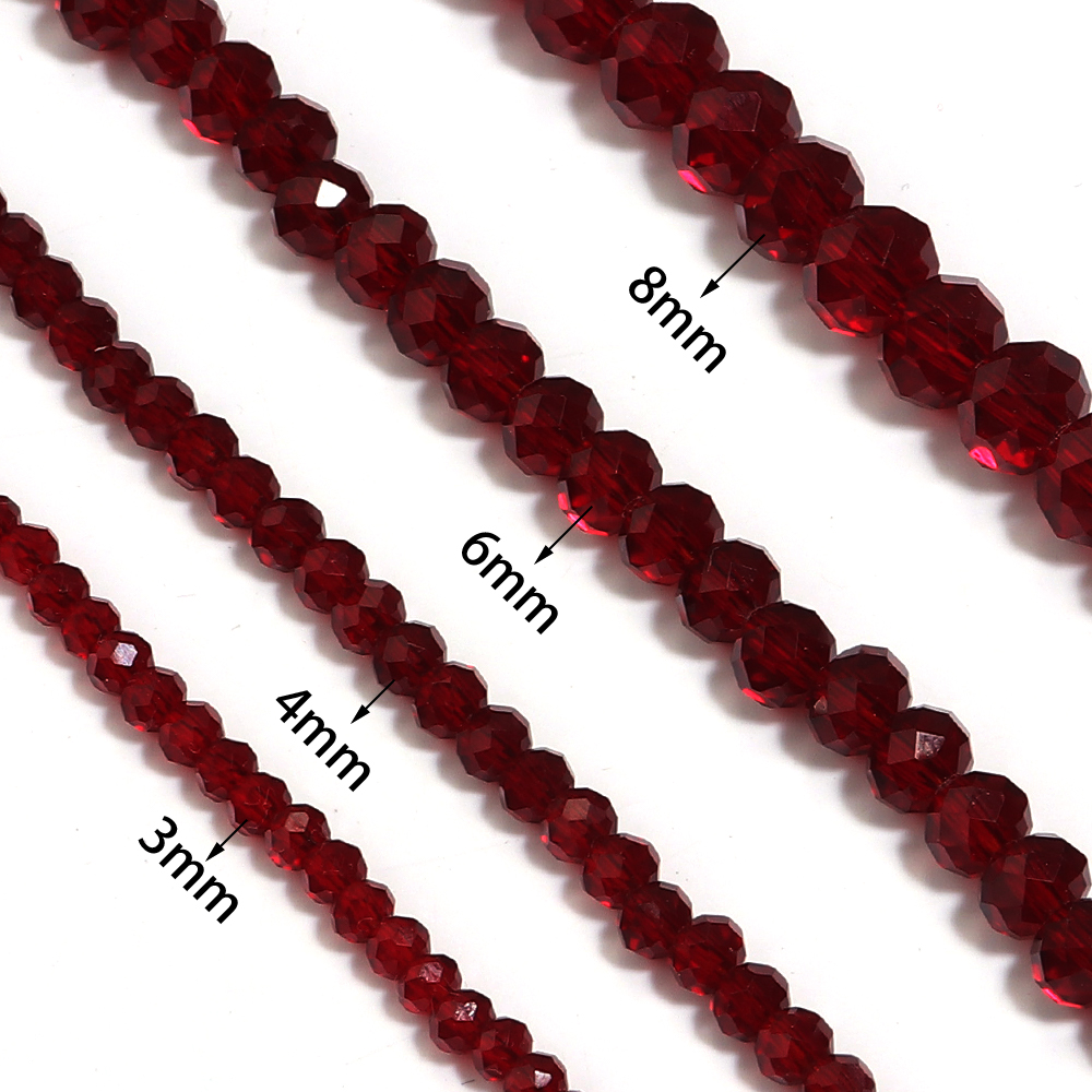 1strand/lot Pomegranate Red Fa - Crystal Bead Mix avis et prix