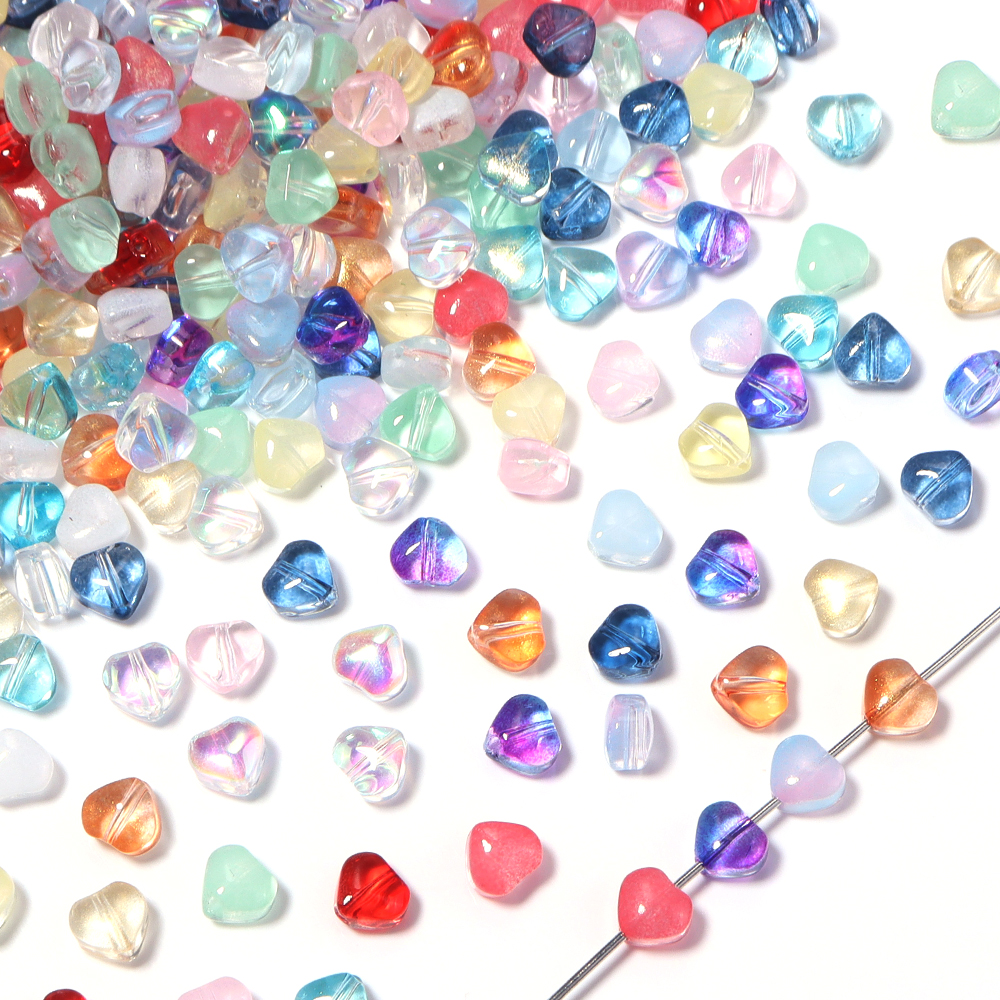 50pcs/lot 6mm Love Shape Czech - Crystal Bead Mix avis et prix