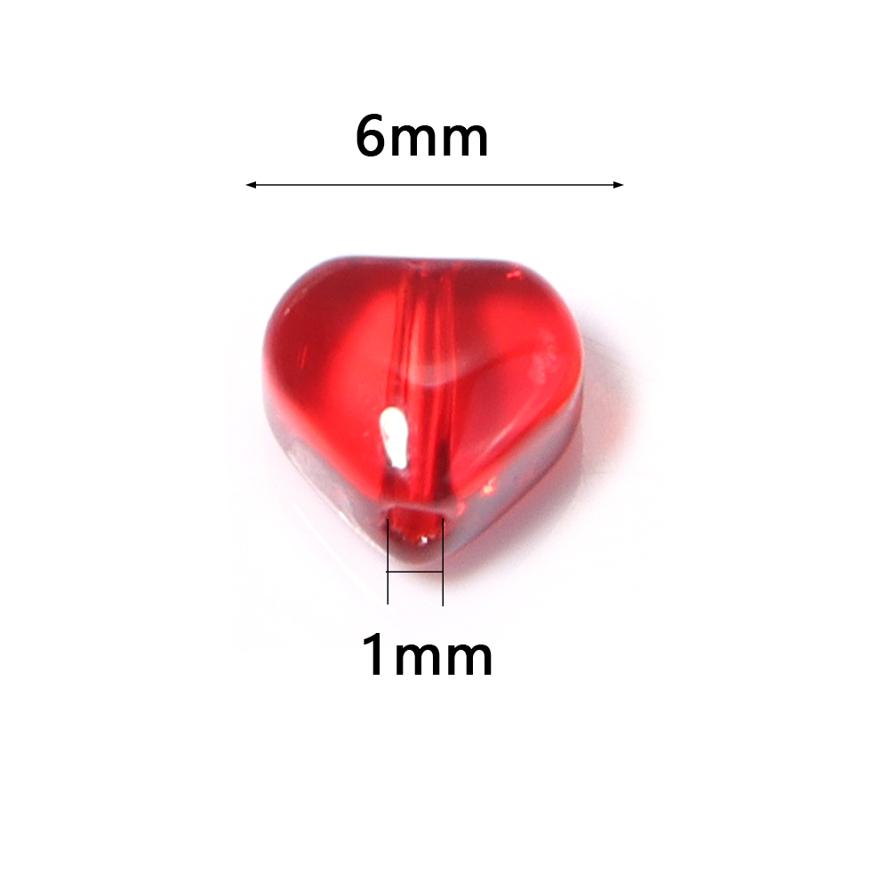 50pcs/lot 6mm Love Shape Czech - Crystal Bead Mix avis et prix