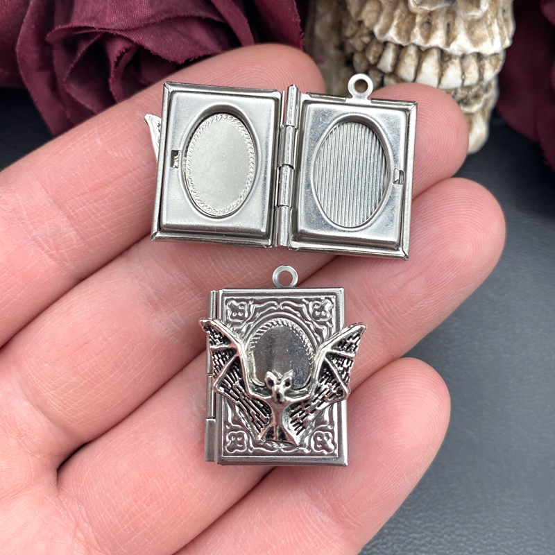 2pcs 27*22mm Bat Book Locket C - Jewelry Making Books avis et prix