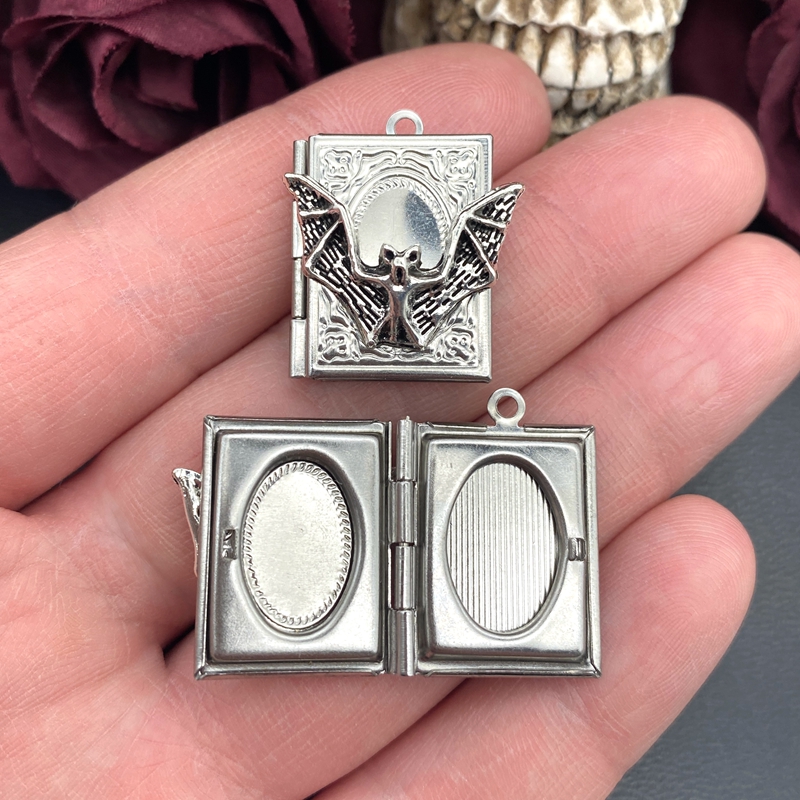 2pcs 27*22mm Bat Book Locket C - Jewelry Making Books avis et prix