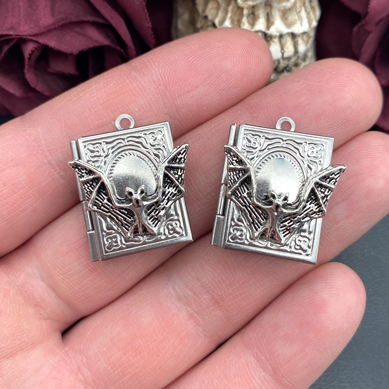 2pcs 27*22mm Bat Book Locket C - Jewelry Making Books avis et prix