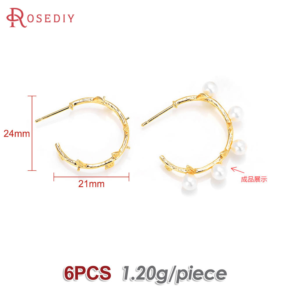 6PCS 18K Gold Color Brass with - Jewelry Making Articles avis et prix