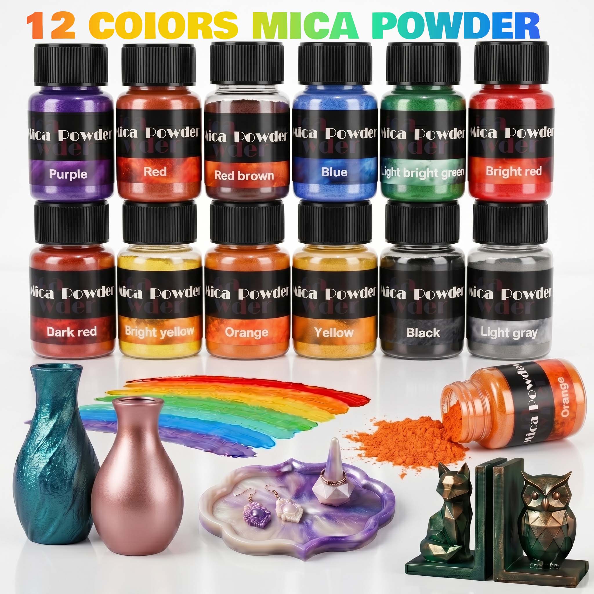 12-Color Gypsum Pigment Powder - Jewelry Making Techniques avis et prix