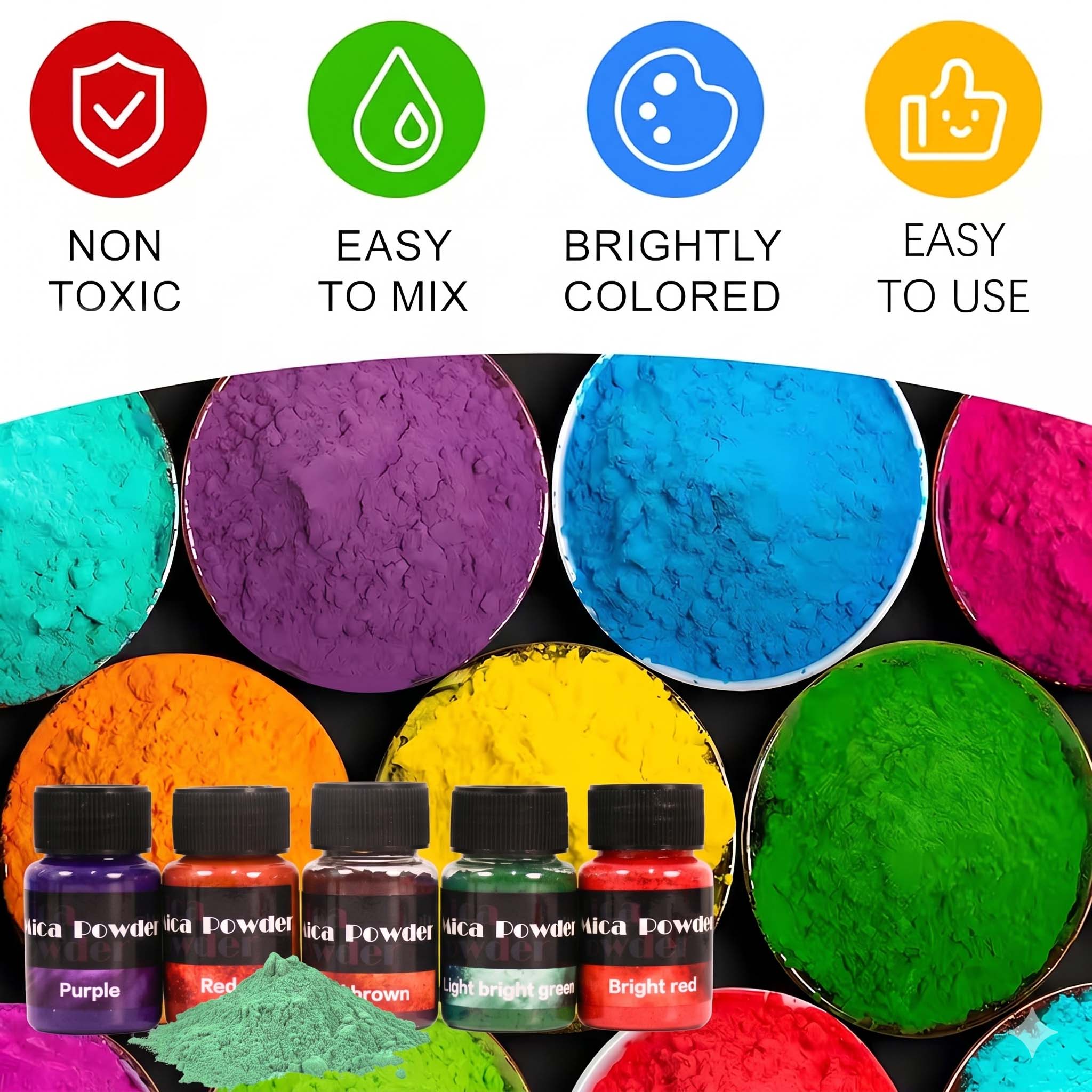 12-Color Gypsum Pigment Powder - Jewelry Making Techniques avis et prix