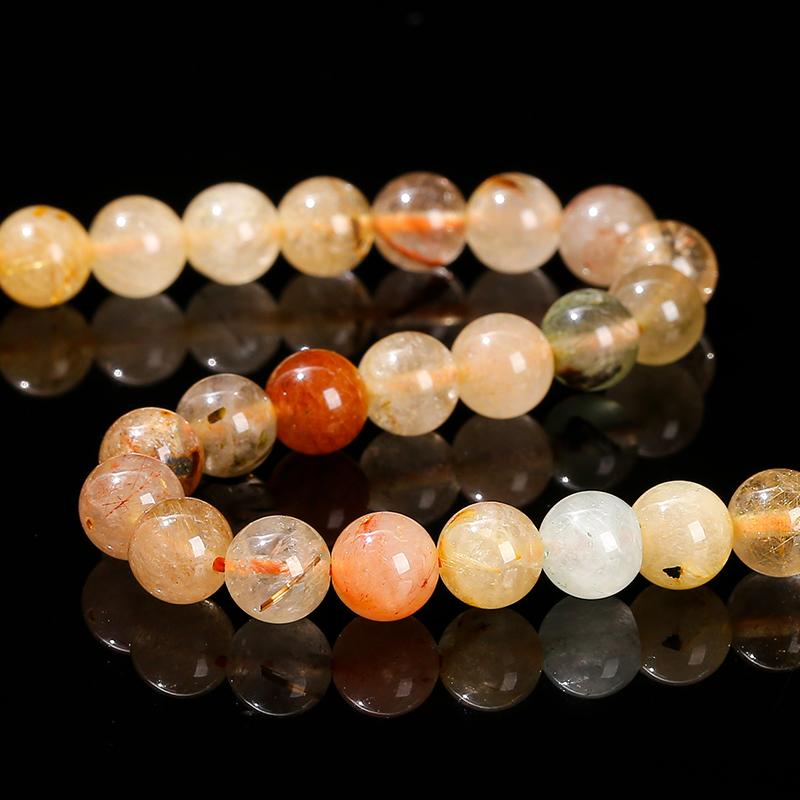 Natural Stone Mixed Rutilated  - Crystal Bead Mix avis et prix