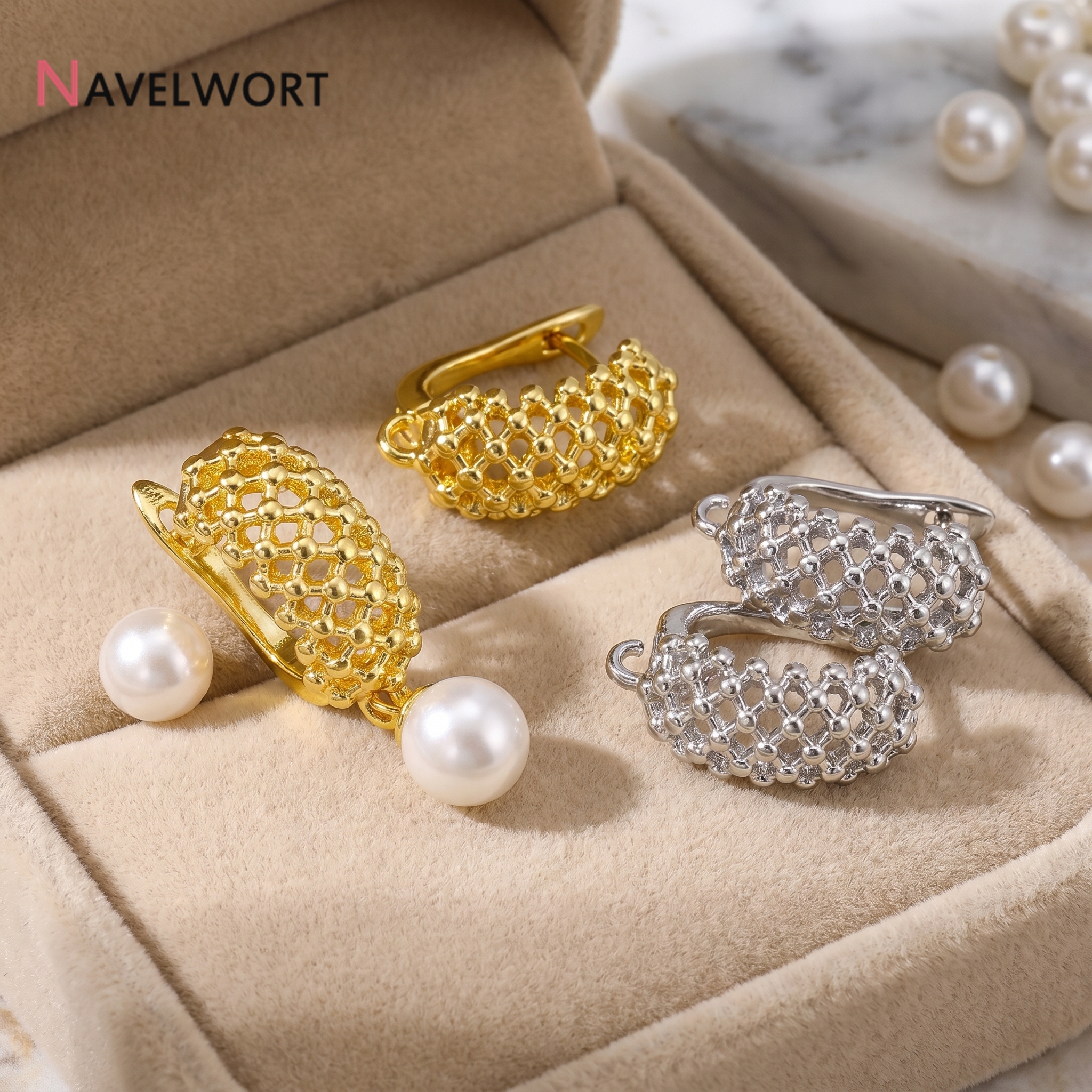 18K Gold Plated Brass  Hollow  - Jewelry Making Articles avis et prix