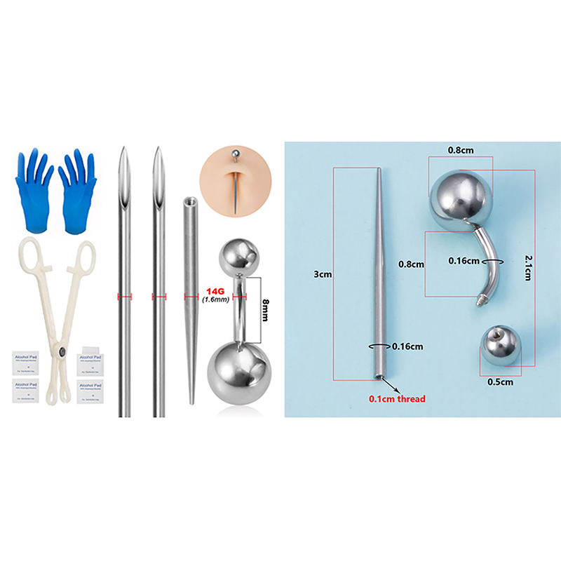 Body Piercing Kit Surgical Ste - Jewelry Making Needle Nose Pliers avis et prix